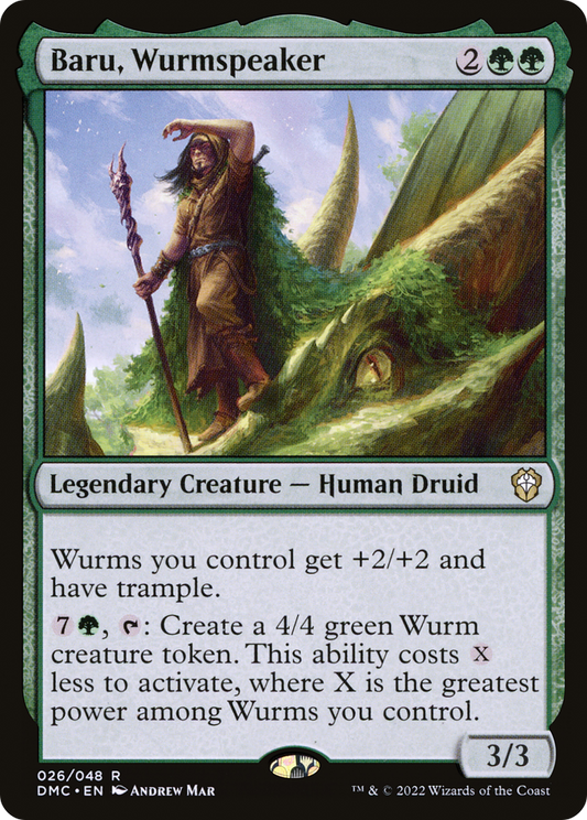 Baru, Wurmspeaker (DMC-026) - Dominaria United Commander - Premium MTG Single from Wizards of the Coast - Just $0.35! Shop now at Game Crave Tournament Store
