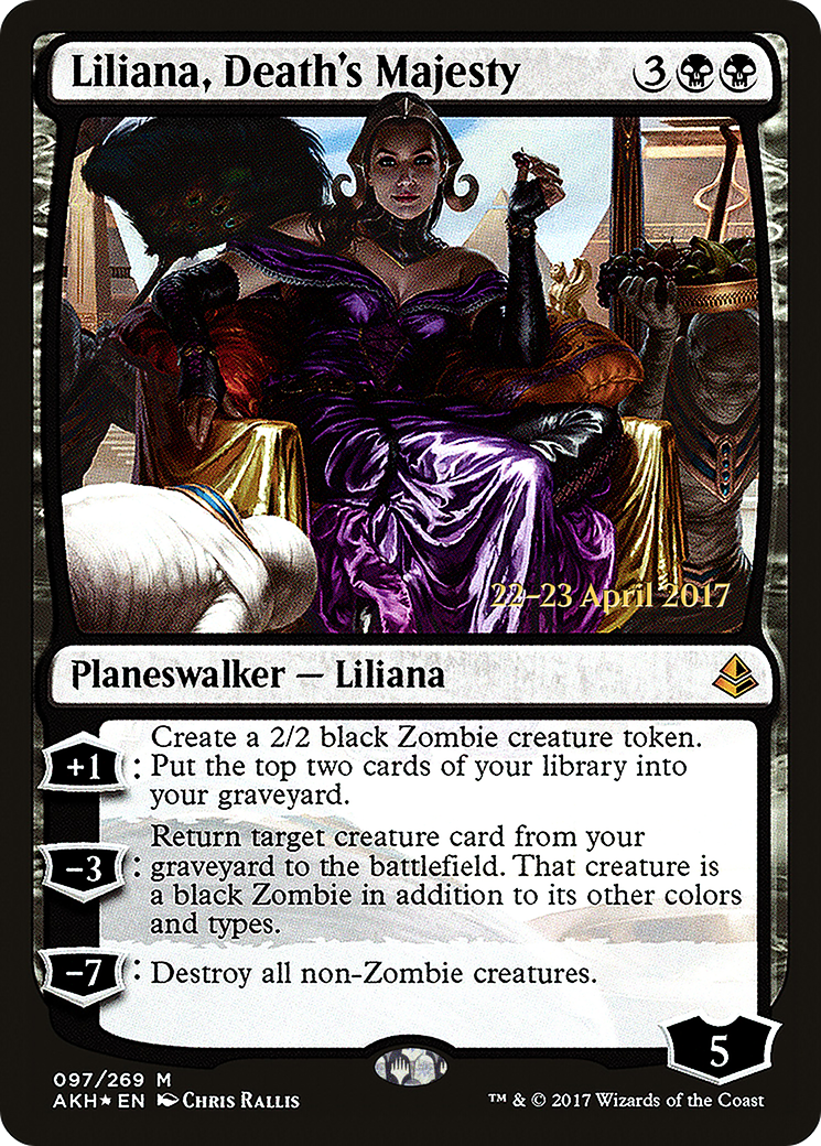 Liliana, Death's Majesty (PAKH-97S) - Amonkhet Promos Foil - Premium MTG Single from Wizards of the Coast - Just $8.66! Shop now at Game Crave Tournament Store