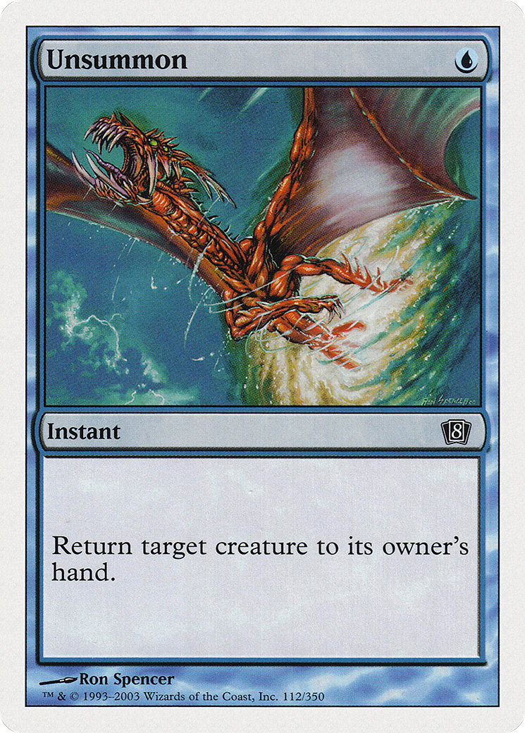 Unsummon (8ED-112) - Eighth Edition - Premium MTG Single from Wizards of the Coast - Just $0.25! Shop now at Game Crave Tournament Store