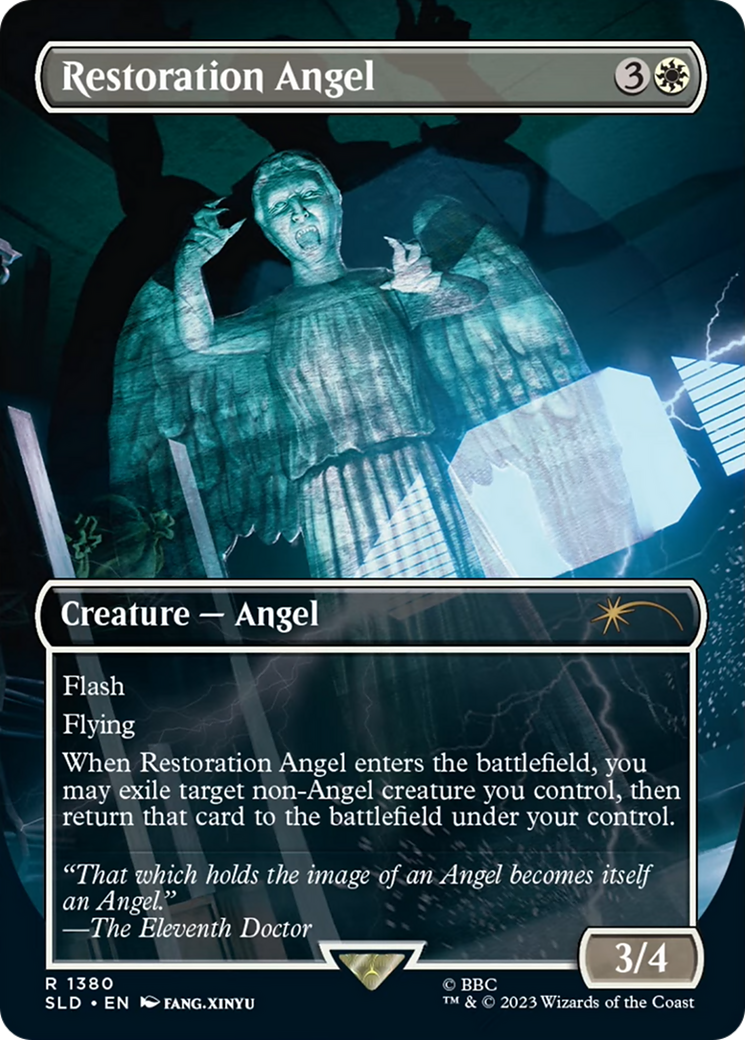 Restoration Angel (SLD-1380) - Secret Lair Drop (Borderless) - Premium MTG Single from Wizards of the Coast - Just $1! Shop now at Game Crave Tournament Store