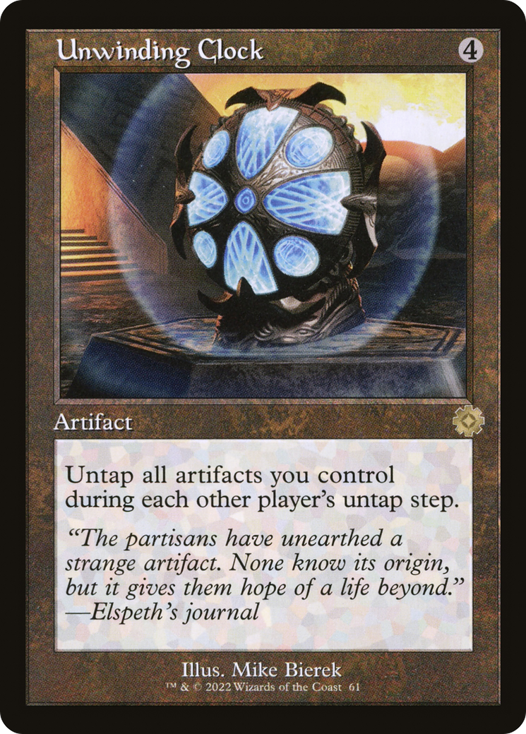 Unwinding Clock (BRR-061) - The Brothers' War Retro Artifacts - Premium MTG Single from Wizards of the Coast - Just $2.38! Shop now at Game Crave Tournament Store