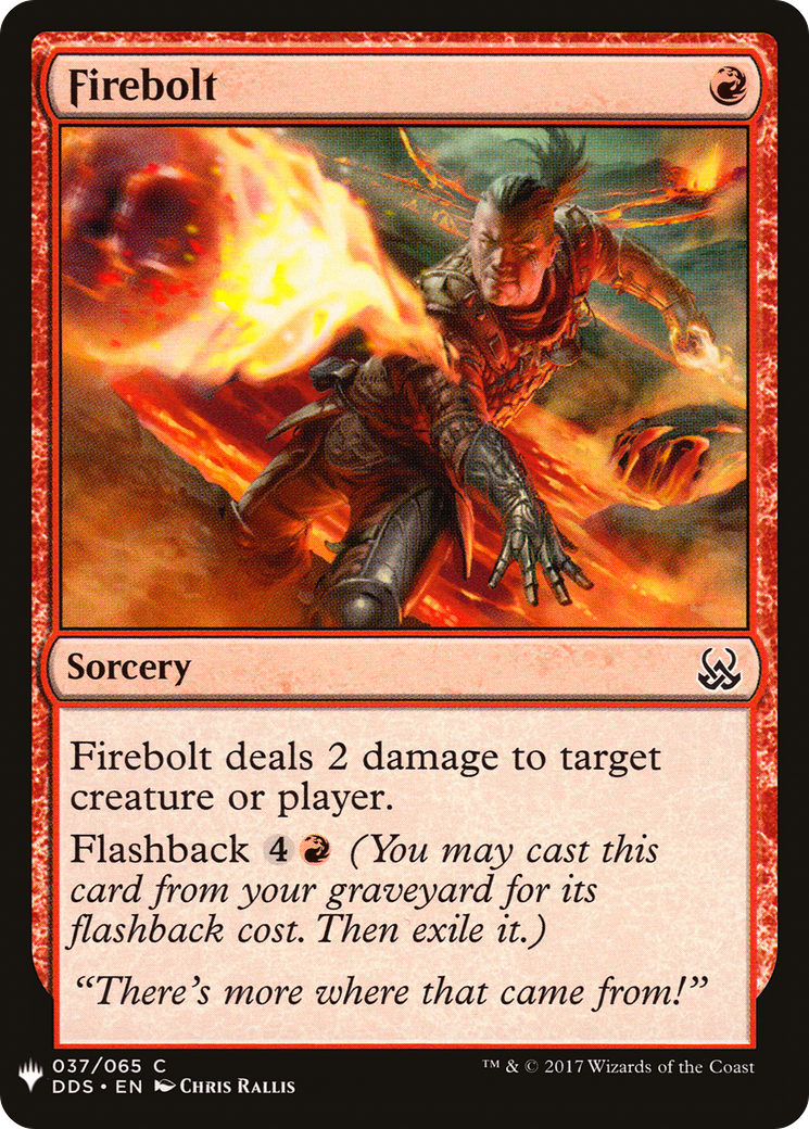 Firebolt (MB1-927) - Mystery Booster - Premium MTG Single from Wizards of the Coast - Just $0.08! Shop now at Game Crave Tournament Store