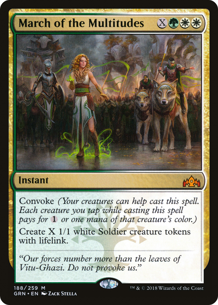 March of the Multitudes (GRN-188) - Guilds of Ravnica - Premium MTG Single from Wizards of the Coast - Just $0.66! Shop now at Game Crave Tournament Store