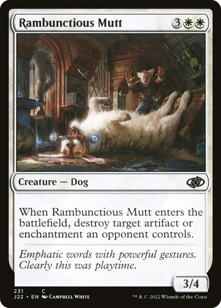 Rambunctious Mutt (J22-231) - Jumpstart 2022 - Premium MTG Single from Wizards of the Coast - Just $0.08! Shop now at Game Crave Tournament Store