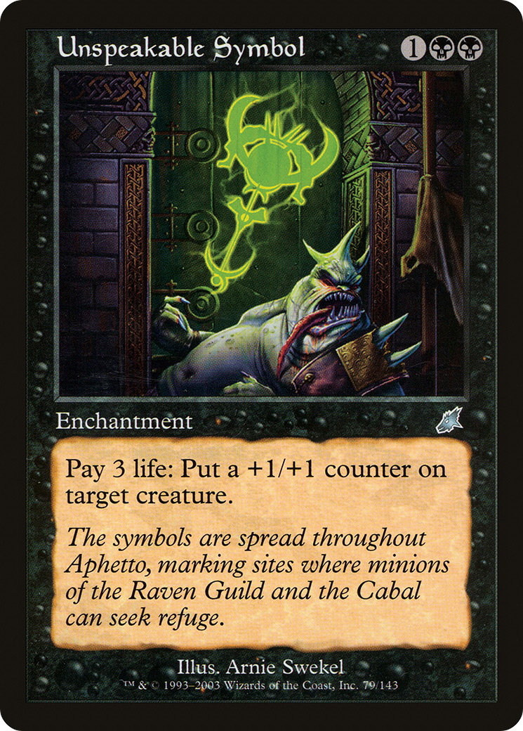 Unspeakable Symbol (SCG-079) - Scourge - Premium MTG Single from Wizards of the Coast - Just $0.75! Shop now at Game Crave Tournament Store