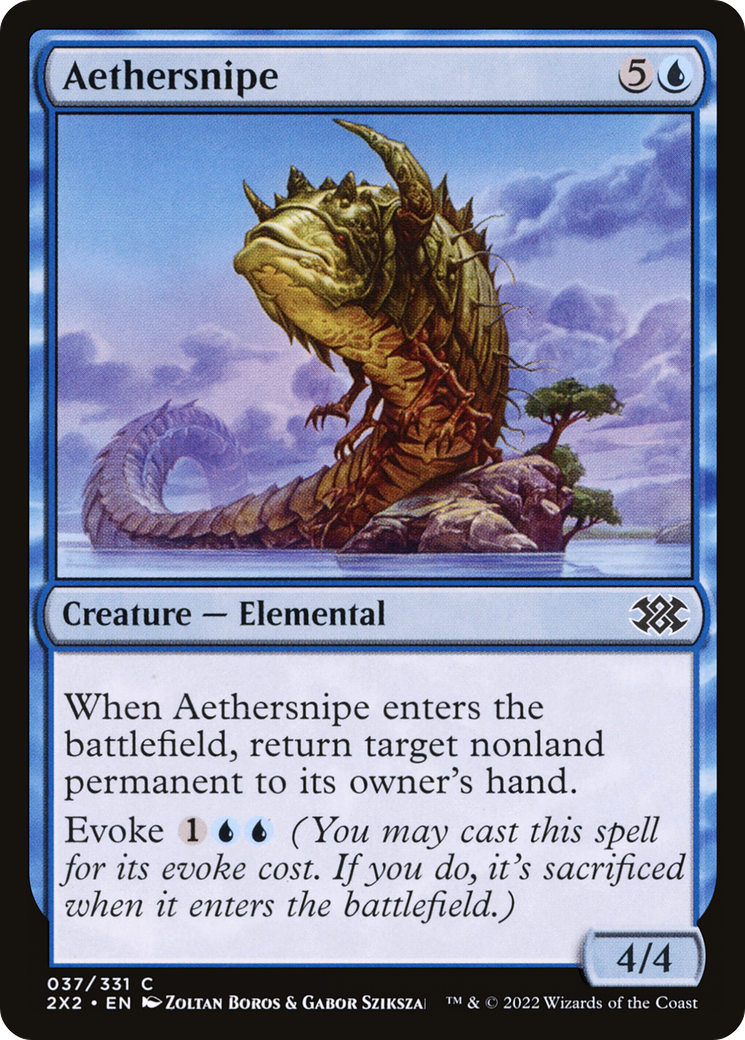 Aethersnipe (2X2-037) - Double Masters 2022 Foil - Premium MTG Single from Wizards of the Coast - Just $0.08! Shop now at Game Crave Tournament Store