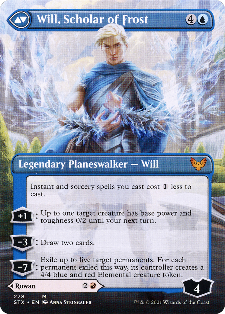 Rowan, Scholar of Sparks // Will, Scholar of Frost (STX-278) - Strixhaven: School of Mages (Borderless) - Premium MTG Single from Wizards of the Coast - Just $0.51! Shop now at Game Crave Tournament Store