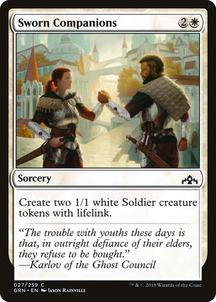 Sworn Companions (GRN-027) - Guilds of Ravnica - Premium MTG Single from Wizards of the Coast - Just $0.08! Shop now at Game Crave Tournament Store