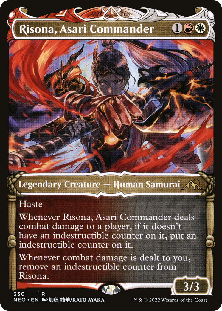 Risona, Asari Commander (NEO-330) - Kamigawa: Neon Dynasty: (Showcase) - Premium MTG Single from Wizards of the Coast - Just $0.50! Shop now at Game Crave Tournament Store
