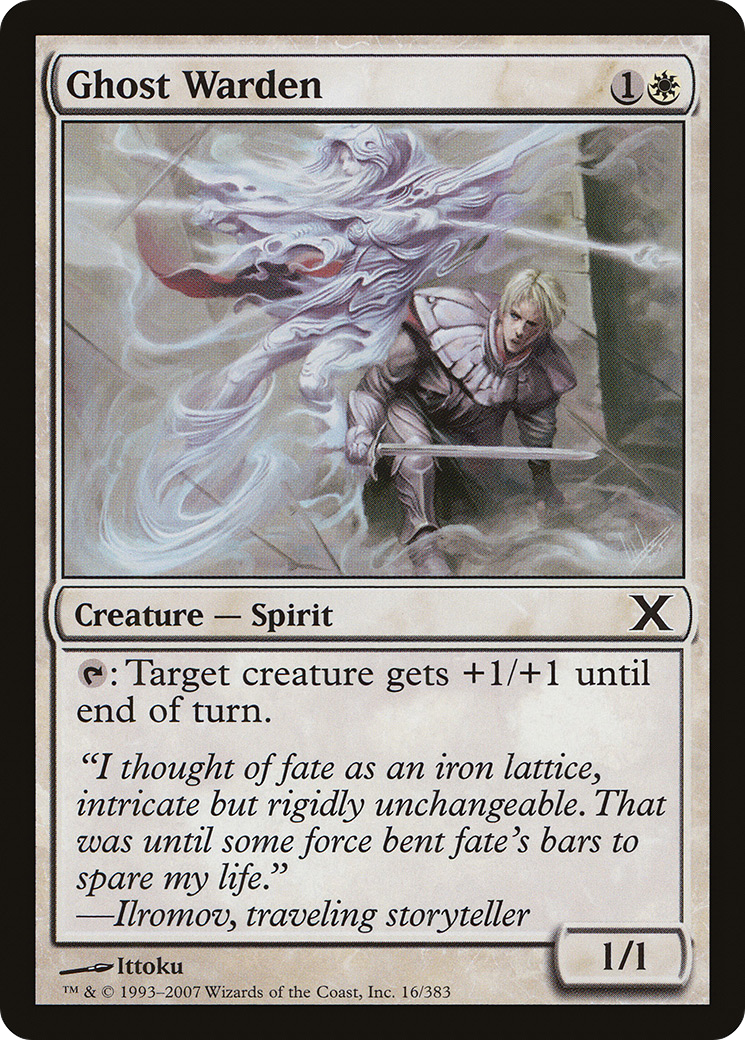 Ghost Warden (10E-016) - Tenth Edition Foil - Premium MTG Single from Wizards of the Coast - Just $0.08! Shop now at Game Crave Tournament Store