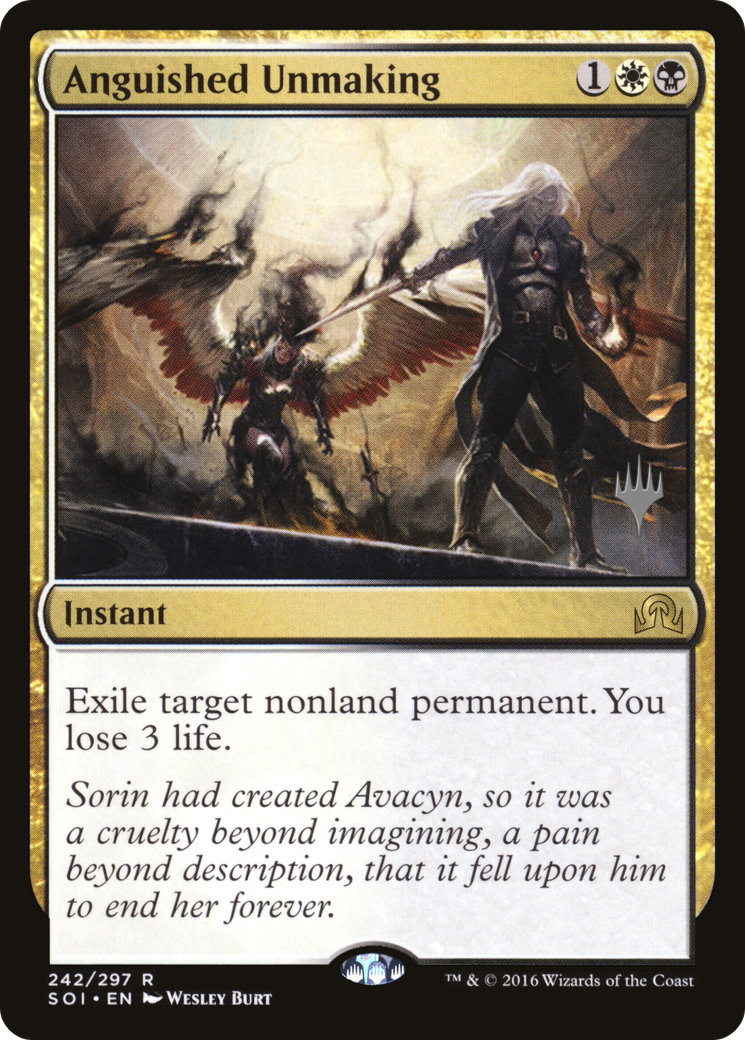 Anguished Unmaking (PSOI-242P) - Shadows over Innistrad Promos Foil - Premium MTG Single from Wizards of the Coast - Just $1.06! Shop now at Game Crave Tournament Store