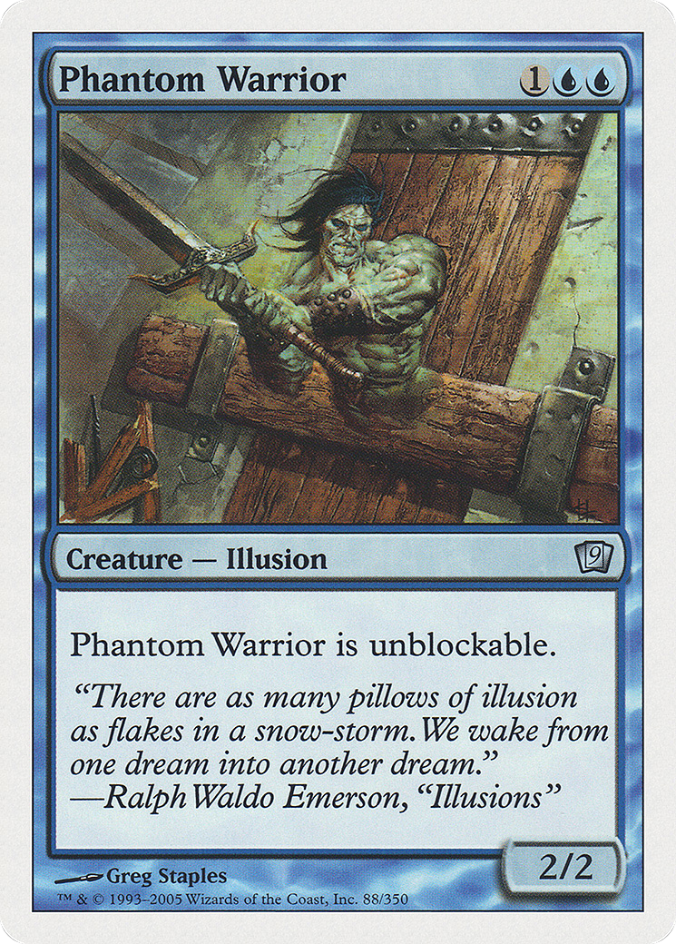 Phantom Warrior (9ED-088) - Ninth Edition - Premium MTG Single from Wizards of the Coast - Just $0.25! Shop now at Game Crave Tournament Store