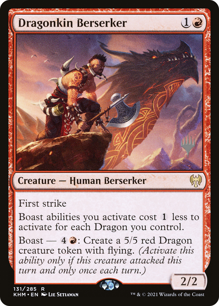 Dragonkin Berserker (PKHM-131P) - Kaldheim Promos Foil - Premium MTG Single from Wizards of the Coast - Just $0.32! Shop now at Game Crave Tournament Store