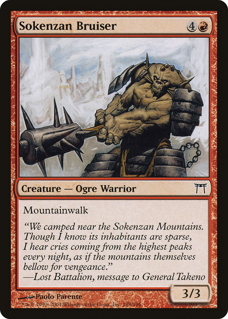 Sokenzan Bruiser (CHK-188) - Champions of Kamigawa - Premium MTG Single from Wizards of the Coast - Just $0.08! Shop now at Game Crave Tournament Store