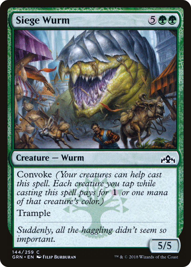 Siege Wurm (GRN-144) - Guilds of Ravnica - Premium MTG Single from Wizards of the Coast - Just $0.08! Shop now at Game Crave Tournament Store