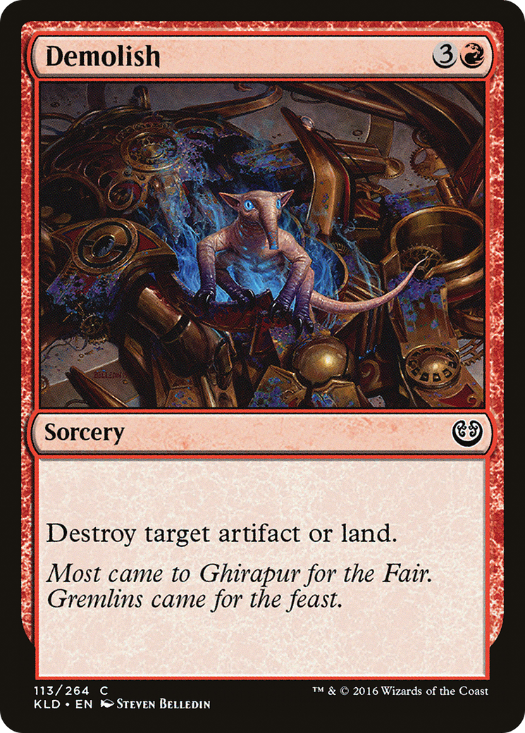 Demolish (KLD-113) - Kaladesh Foil - Premium MTG Single from Wizards of the Coast - Just $0.08! Shop now at Game Crave Tournament Store