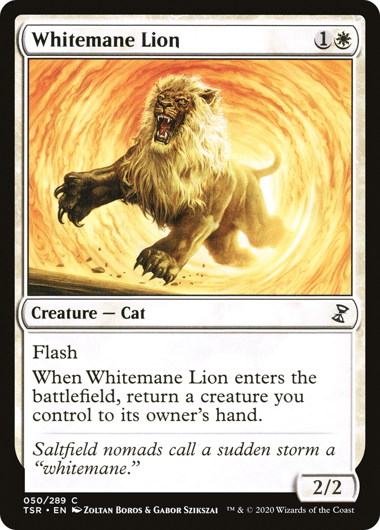 Whitemane Lion (TSR-050) - Time Spiral Remastered Foil - Premium MTG Single from Wizards of the Coast - Just $0.10! Shop now at Game Crave Tournament Store