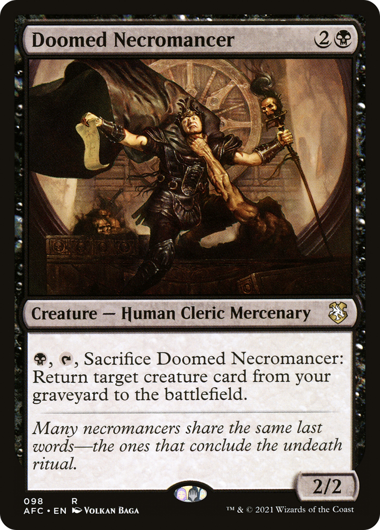 Doomed Necromancer (AFC-098) - Forgotten Realms Commander - Premium MTG Single from Wizards of the Coast - Just $0.08! Shop now at Game Crave Tournament Store