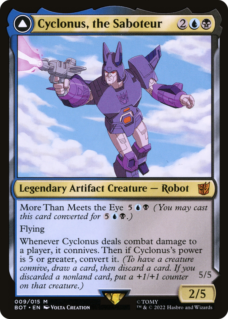 Cyclonus, the Saboteur // Cyclonus, Cybertronian Fighter (BOT-009) - Transformers: (convertdfc) - Premium MTG Single from Wizards of the Coast - Just $0.38! Shop now at Game Crave Tournament Store