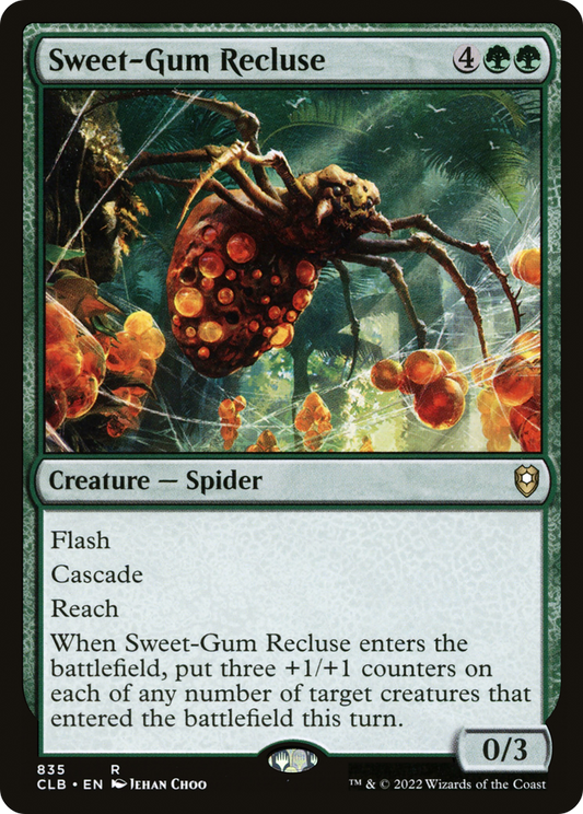 Sweet-Gum Recluse (CLB-835) - Commander Legends: Battle for Baldur's Gate - Premium MTG Single from Wizards of the Coast - Just $0.10! Shop now at Game Crave Tournament Store