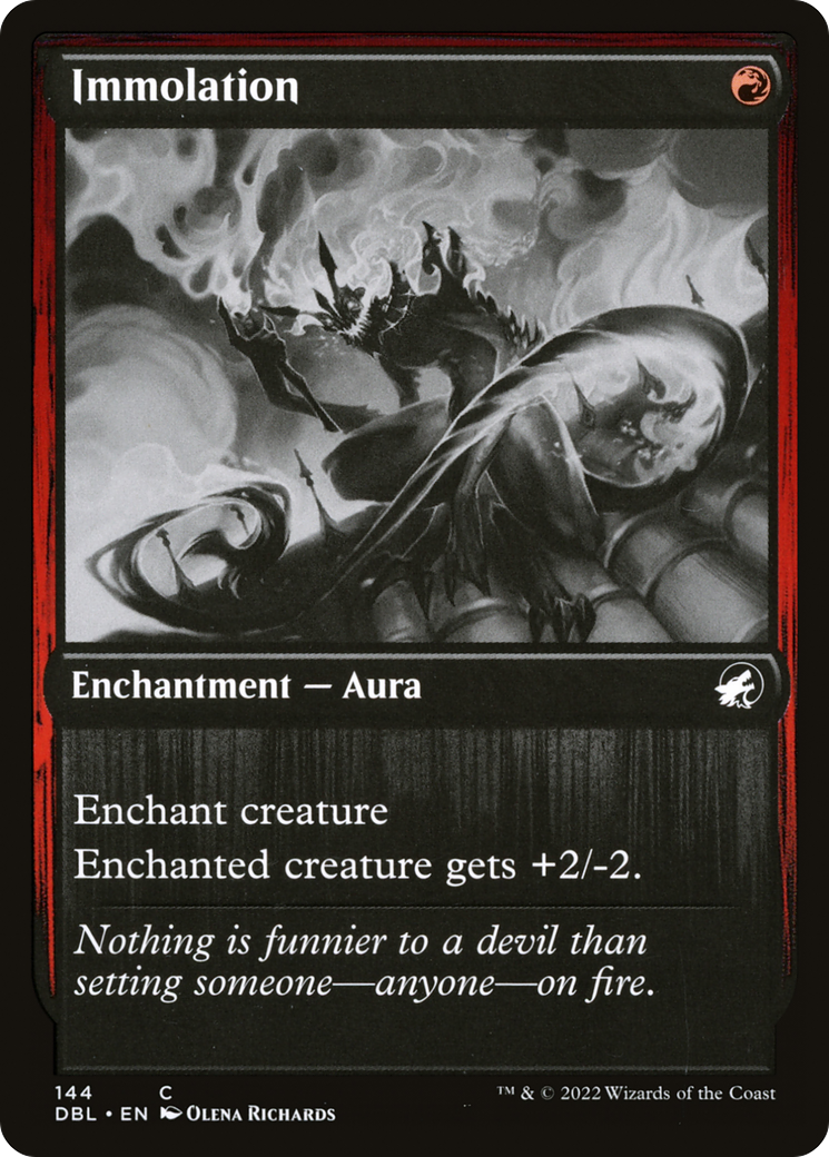 Immolation (DBL-144) - Innistrad: Double Feature Foil - Premium MTG Single from Wizards of the Coast - Just $0.08! Shop now at Game Crave Tournament Store