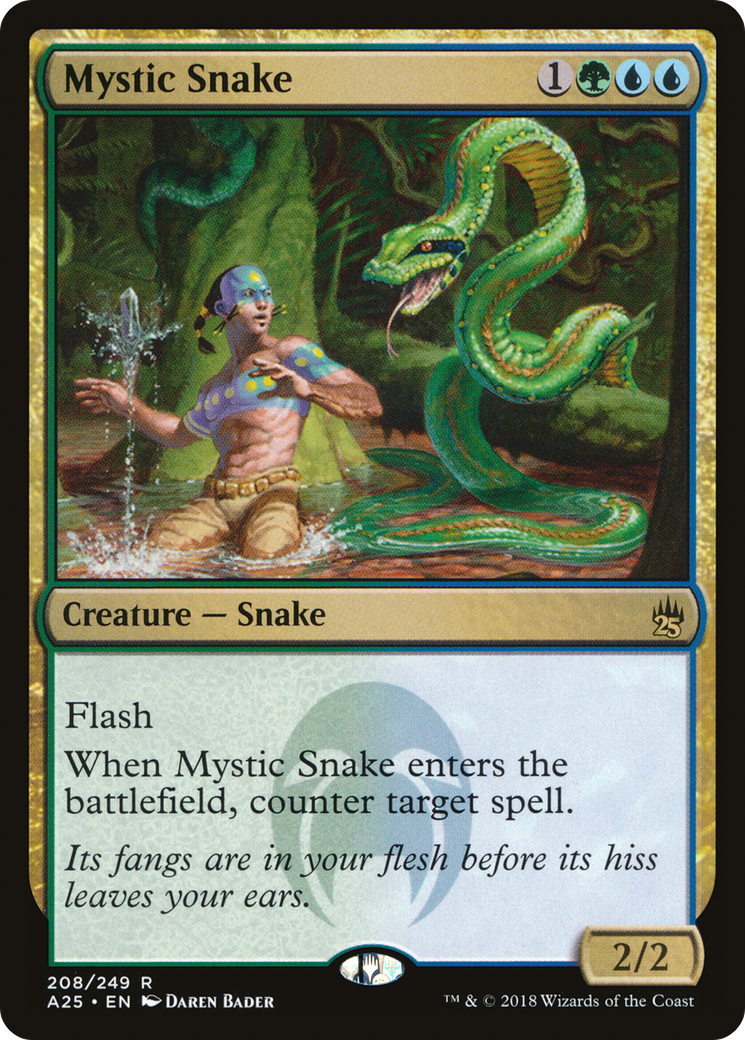 Mystic Snake (A25-208) - Masters 25 Foil - Premium MTG Single from Wizards of the Coast - Just $0.38! Shop now at Game Crave Tournament Store