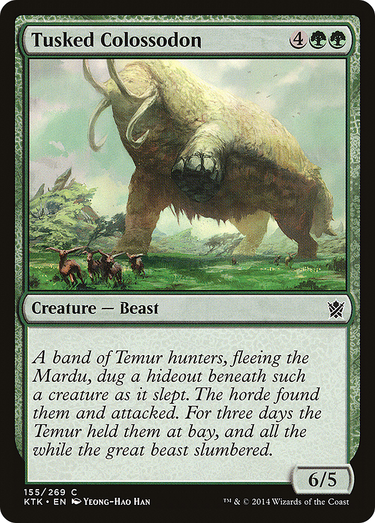 Tusked Colossodon (KTK-155) - Khans of Tarkir - Premium MTG Single from Wizards of the Coast - Just $0.25! Shop now at Game Crave Tournament Store