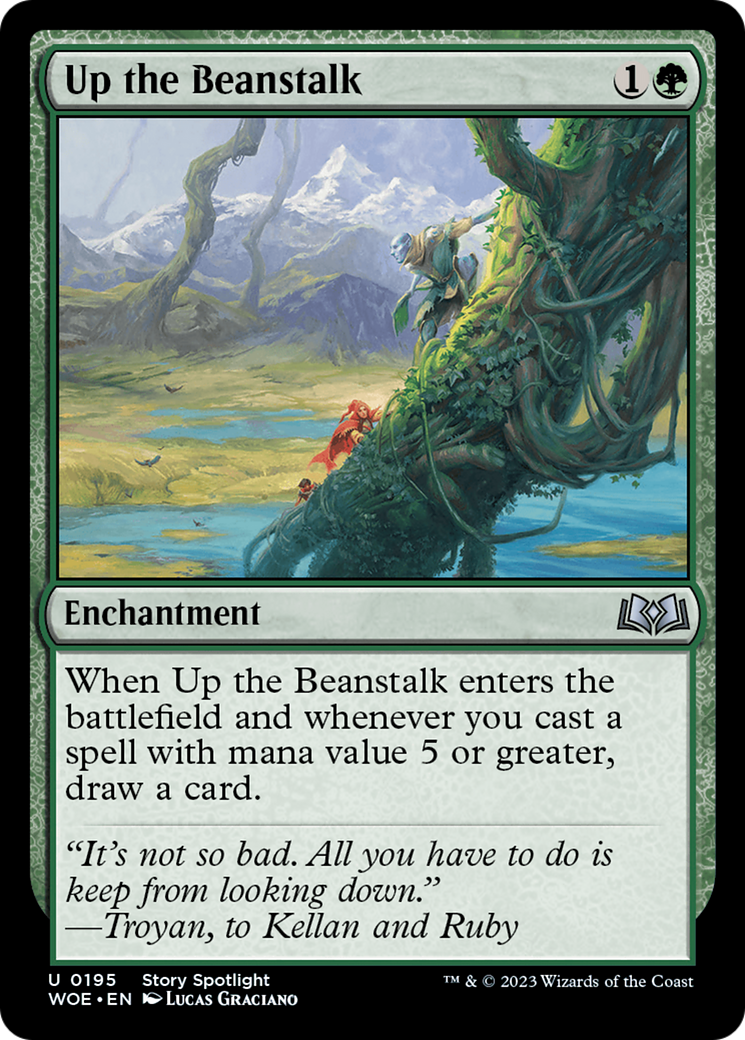 Up the Beanstalk (WOE-195) - Wilds of Eldraine Foil - Premium MTG Single from Wizards of the Coast - Just $0.52! Shop now at Game Crave Tournament Store