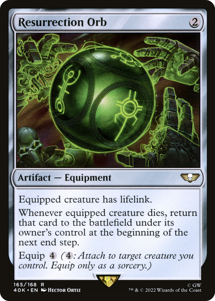 Resurrection Orb (40K-165) - Warhammer 40,000 Commander - Premium MTG Single from Wizards of the Coast - Just $14.82! Shop now at Game Crave Tournament Store