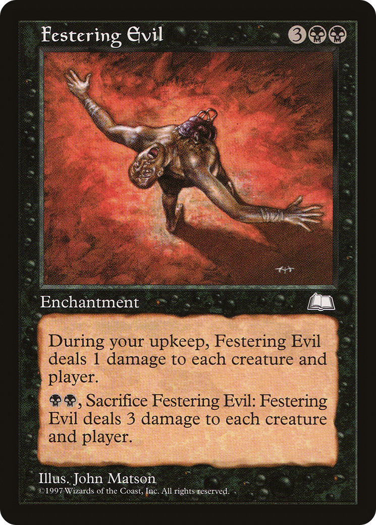 Festering Evil (WTH-068) - Weatherlight - Premium MTG Single from Wizards of the Coast - Just $0.08! Shop now at Game Crave Tournament Store
