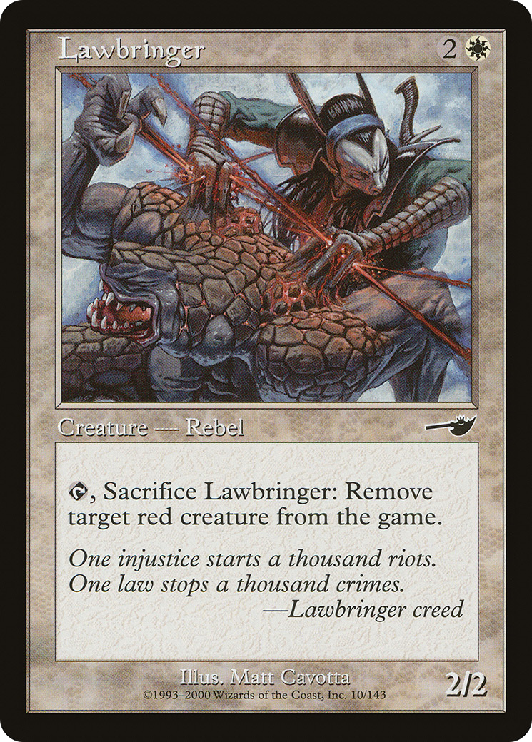 Lawbringer (NEM-010) - Nemesis - Premium MTG Single from Wizards of the Coast - Just $0.25! Shop now at Game Crave Tournament Store