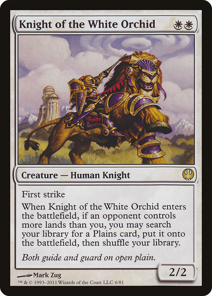 Knight of the White Orchid (DDG-006) - Duel Decks: Knights vs. Dragons - Premium MTG Single from Wizards of the Coast - Just $1.03! Shop now at Game Crave Tournament Store