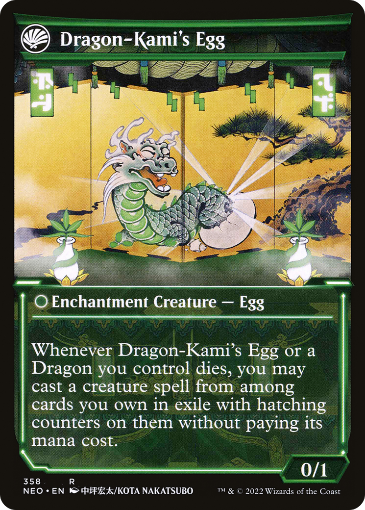 The Dragon-Kami Reborn // Dragon-Kami's Egg (NEO-358) - Kamigawa: Neon Dynasty: (Showcase, fandfc) - Premium MTG Single from Wizards of the Coast - Just $0.08! Shop now at Game Crave Tournament Store