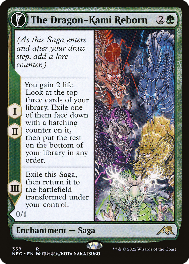 The Dragon-Kami Reborn // Dragon-Kami's Egg (NEO-358) - Kamigawa: Neon Dynasty: (Showcase, fandfc) Foil - Premium MTG Single from Wizards of the Coast - Just $0.08! Shop now at Game Crave Tournament Store