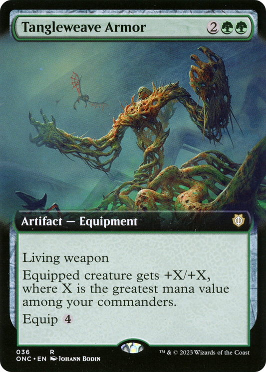 Tangleweave Armor (ONC-036) - Phyrexia: All Will Be One Commander: (Extended Art) - Premium MTG Single from Wizards of the Coast - Just $0.08! Shop now at Game Crave Tournament Store