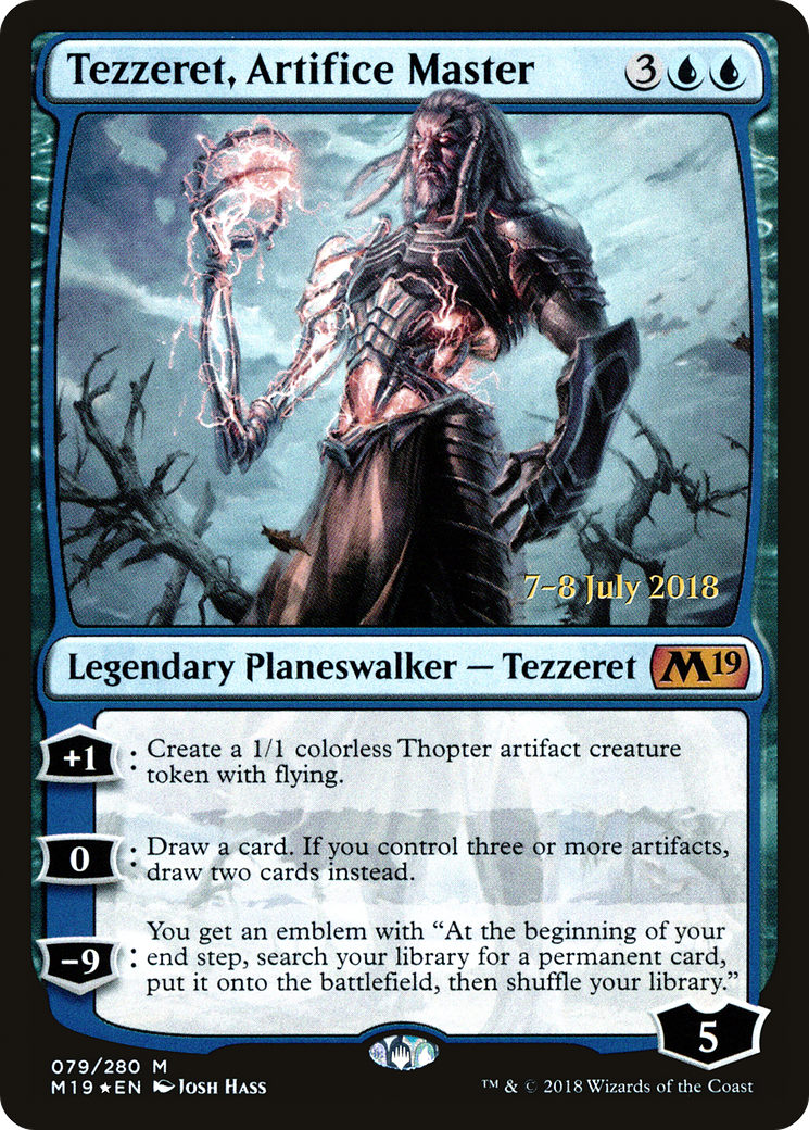 Tezzeret, Artifice Master (PM19-79S) - Core Set 2019 Promos Foil - Premium MTG Single from Wizards of the Coast - Just $3.53! Shop now at Game Crave Tournament Store