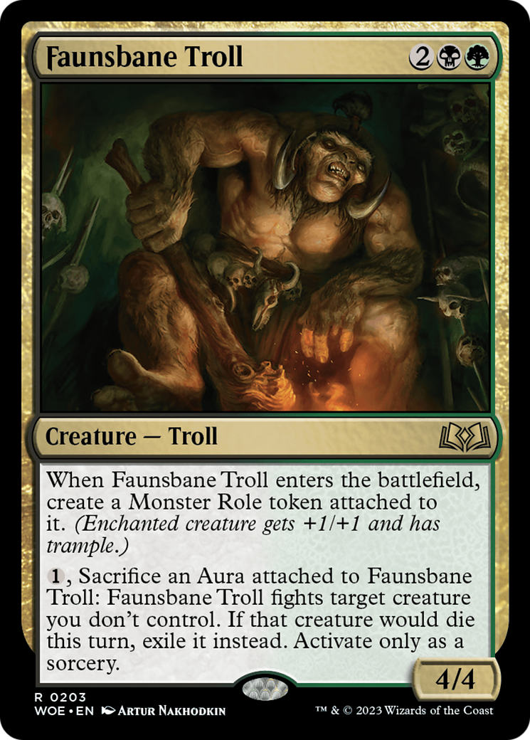 Faunsbane Troll (WOE-203) - Wilds of Eldraine - Premium MTG Single from Wizards of the Coast - Just $0.08! Shop now at Game Crave Tournament Store