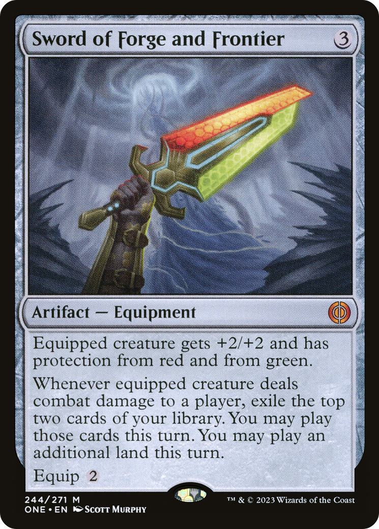 Sword of Forge and Frontier (ONE-244) - Phyrexia: All Will Be One - Premium MTG Single from Wizards of the Coast - Just $5.51! Shop now at Game Crave Tournament Store