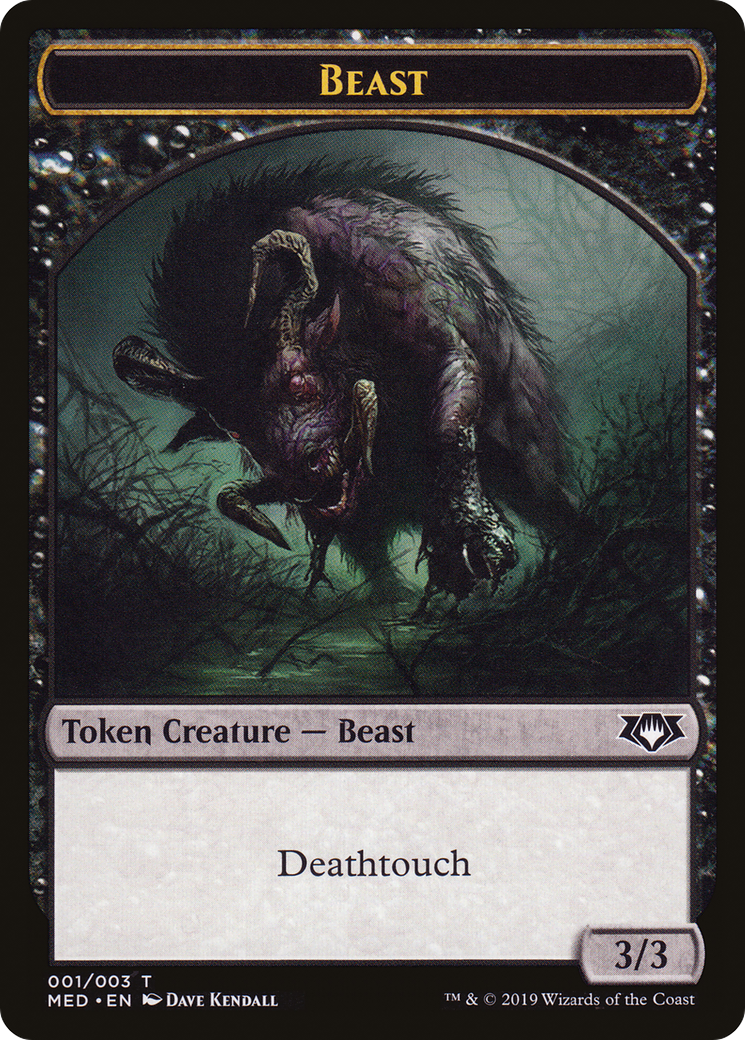 Beast (TMED-0W1) - Mythic Edition Tokens - Premium MTG Single from Wizards of the Coast - Just $0! Shop now at Game Crave Tournament Store