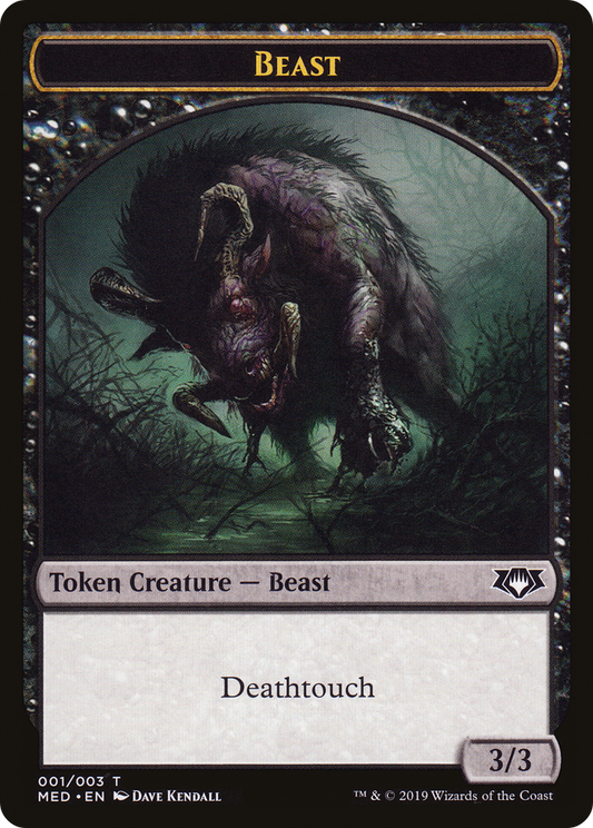 Beast (TMED-0W1) - Mythic Edition Tokens - Premium MTG Single from Wizards of the Coast - Just $0! Shop now at Game Crave Tournament Store