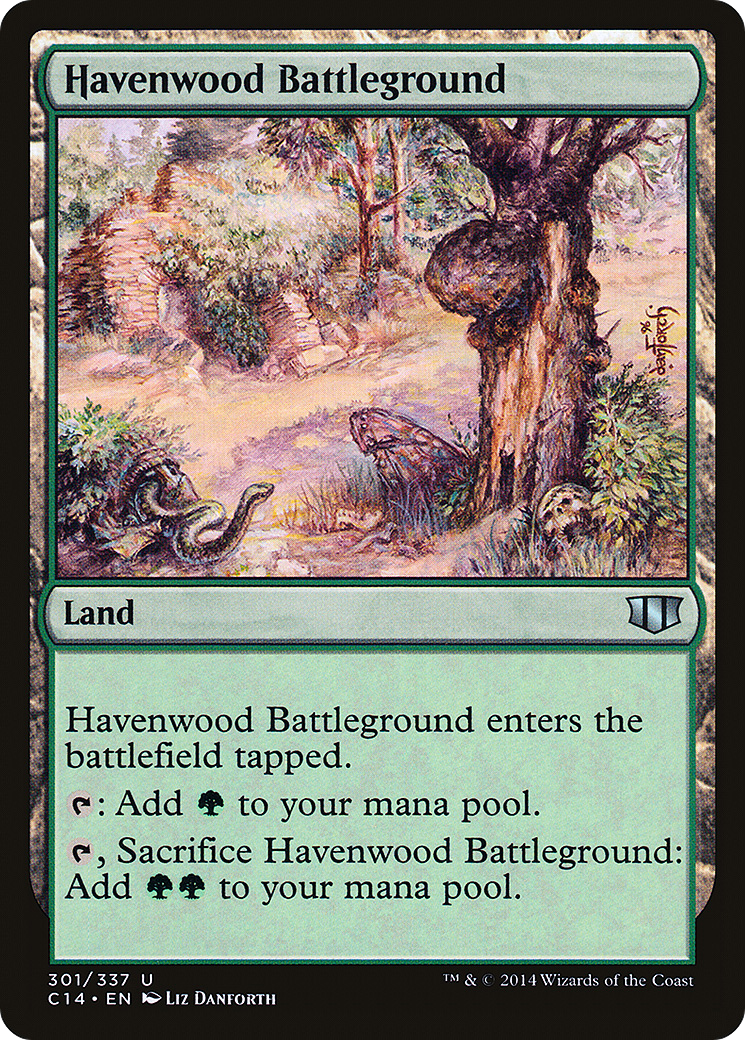 Havenwood Battleground (C14-301) - Commander 2014 - Premium MTG Single from Wizards of the Coast - Just $0.08! Shop now at Game Crave Tournament Store