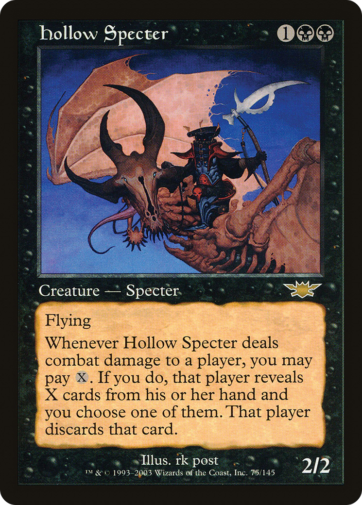 Hollow Specter (LGN-075) - Legions - Premium MTG Single from Wizards of the Coast - Just $0.10! Shop now at Game Crave Tournament Store
