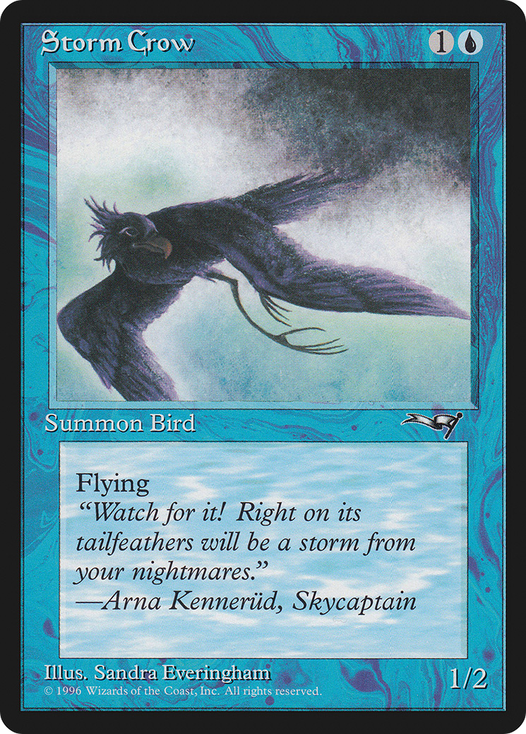 Storm Crow (ALL-36B) - Alliances - Premium MTG Single from Wizards of the Coast - Just $0.25! Shop now at Game Crave Tournament Store