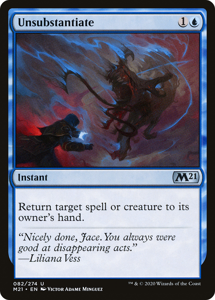 Unsubstantiate (M21-082) - Core Set 2021 Foil - Premium MTG Single from Wizards of the Coast - Just $0.31! Shop now at Game Crave Tournament Store