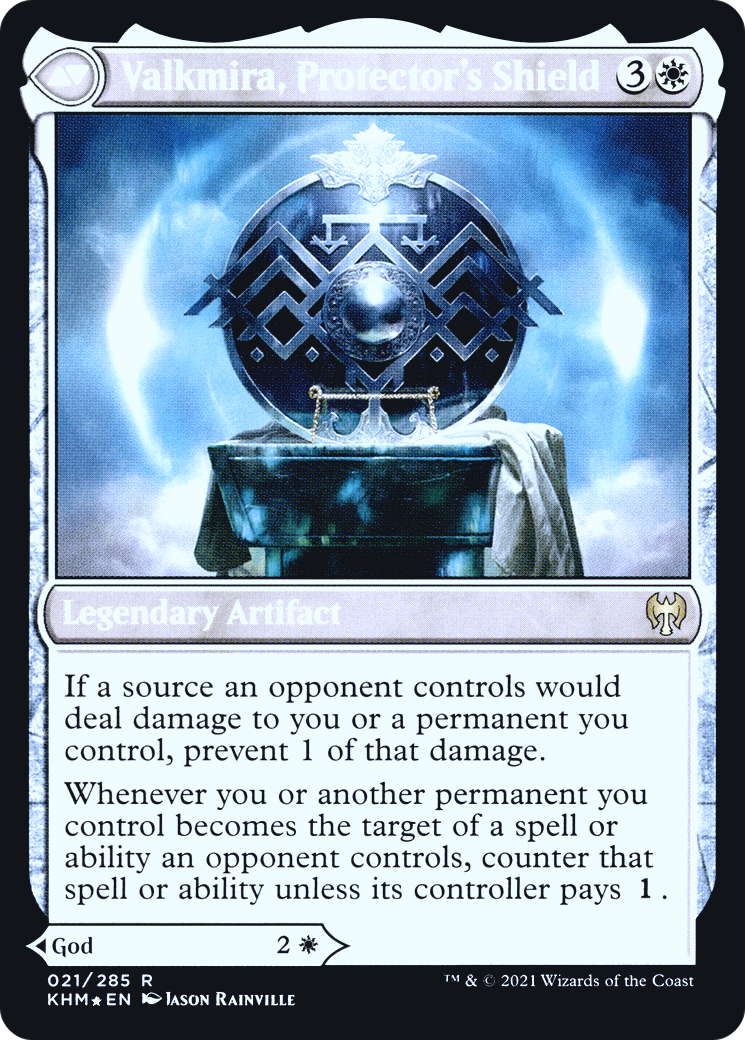 Reidane, God of the Worthy // Valkmira, Protector's Shield (PKHM-21S) - Kaldheim Promos Foil - Premium MTG Single from Wizards of the Coast - Just $2.14! Shop now at Game Crave Tournament Store