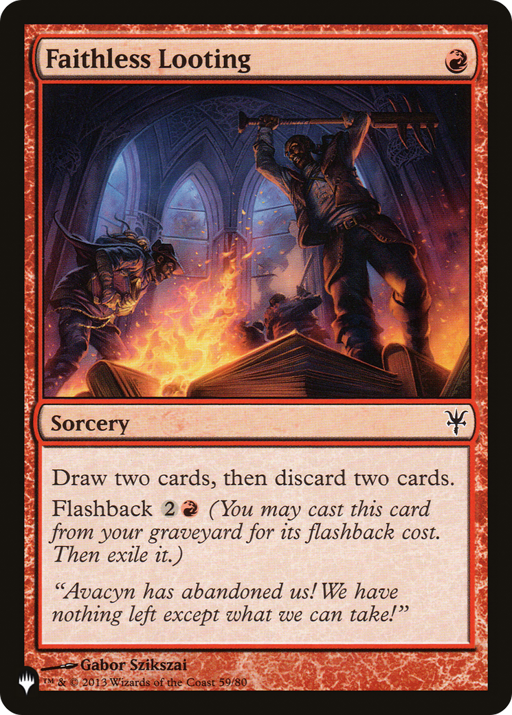 Faithless Looting (PLIST-533) - The List - Premium MTG Single from Wizards of the Coast - Just $0.08! Shop now at Game Crave Tournament Store