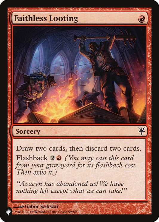 Faithless Looting (PLIST-533) - The List - Premium MTG Single from Wizards of the Coast - Just $0.08! Shop now at Game Crave Tournament Store