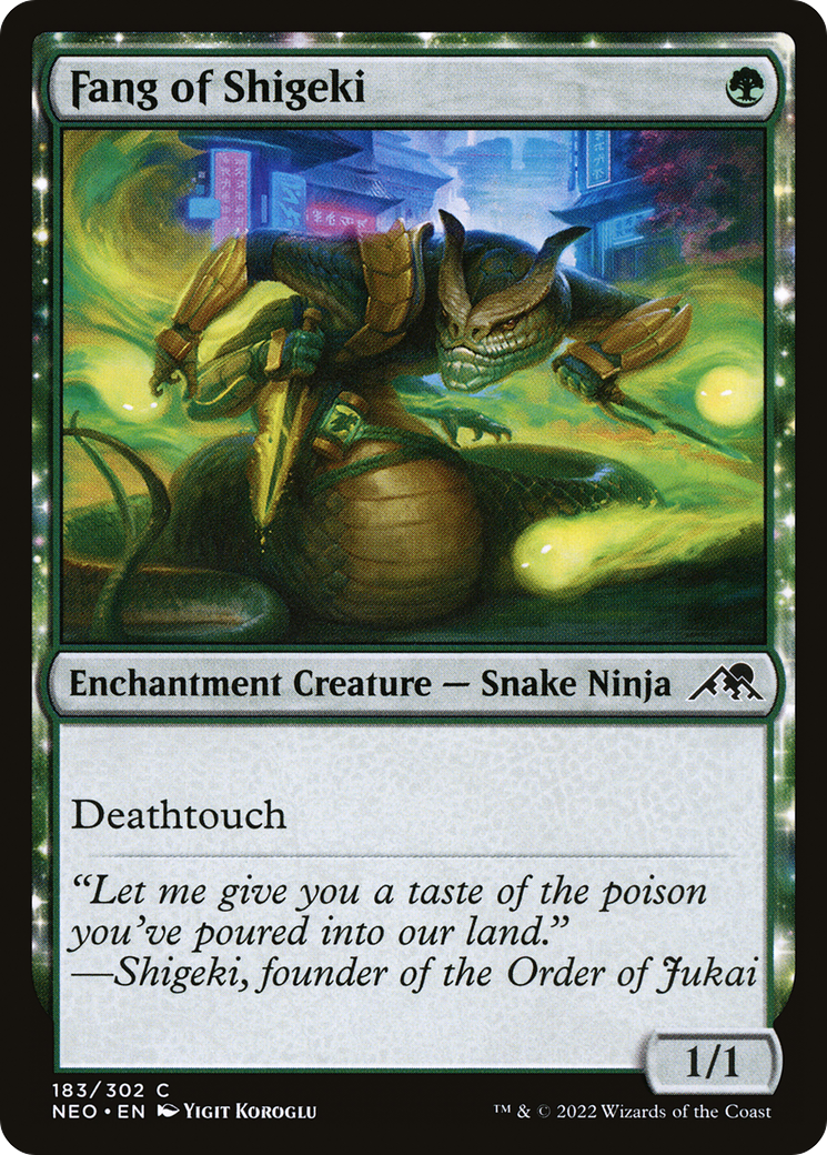 Fang of Shigeki (NEO-183) - Kamigawa: Neon Dynasty - Premium MTG Single from Wizards of the Coast - Just $0.08! Shop now at Game Crave Tournament Store