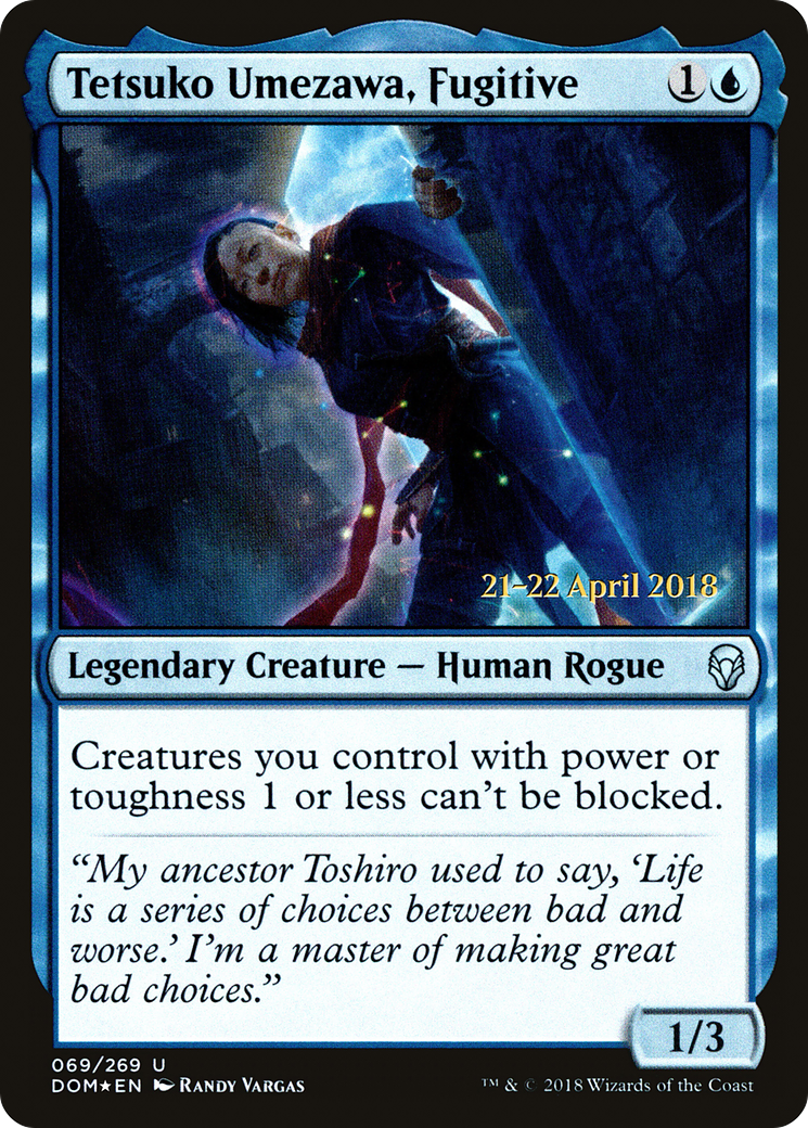 Tetsuko Umezawa, Fugitive (PDOM-69S) - Dominaria Promos Foil - Premium MTG Single from Wizards of the Coast - Just $0.58! Shop now at Game Crave Tournament Store