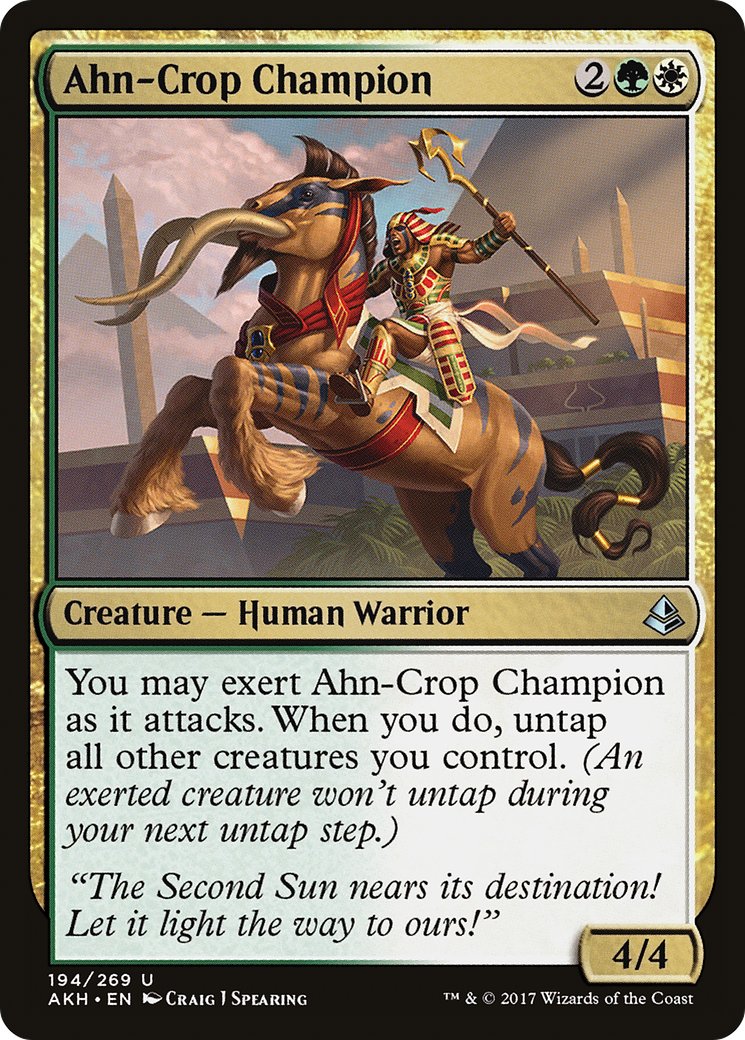 Ahn-Crop Champion (AKH-194) - Amonkhet - Premium MTG Single from Wizards of the Coast - Just $0.08! Shop now at Game Crave Tournament Store